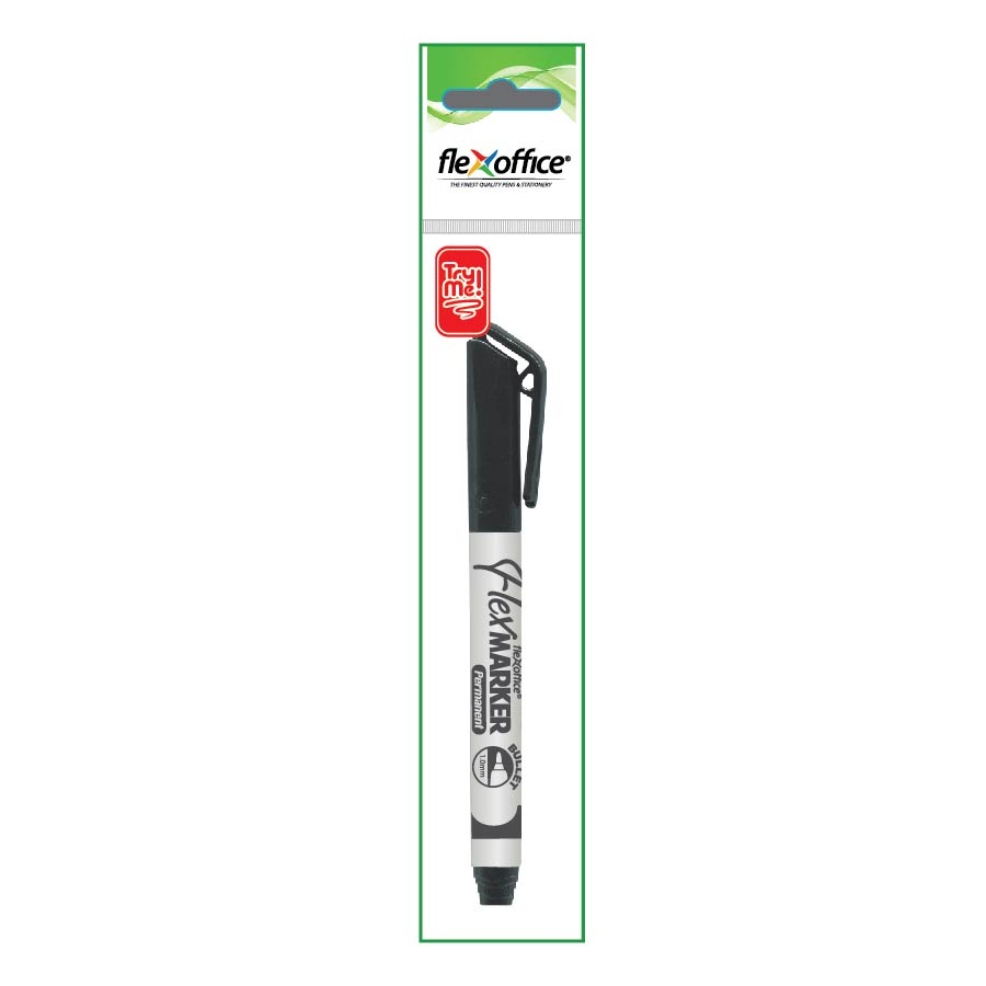 FlexOffice Slim FO-PM02 Permanent Marker - 1pc - Blue/Black/Red ...